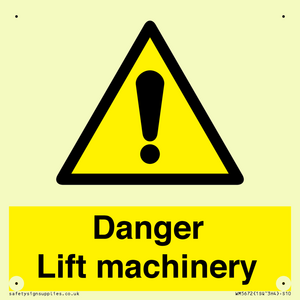 Danger Lift machinery